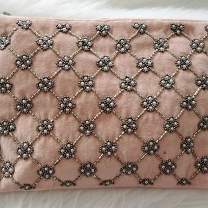 Ann Taylor LOFT Light Pink Clutch or Cosmetic Bag